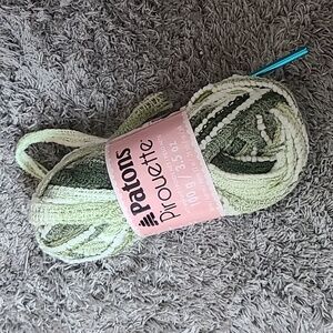 Paton Pirouette spring green yarn skein